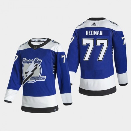 Tampa Bay Lightning Victor Hedman 77 2020-21 Reverse Retro Authentic Shirt - Mannen